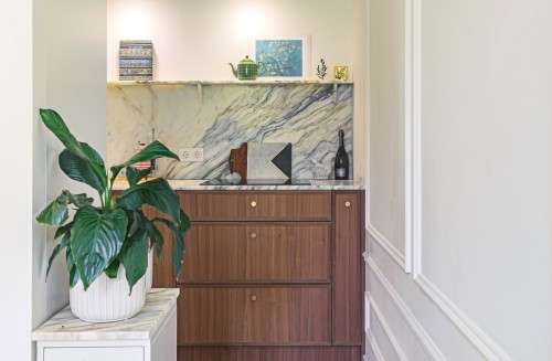 Calacatta Striato keukenblad en achterwand